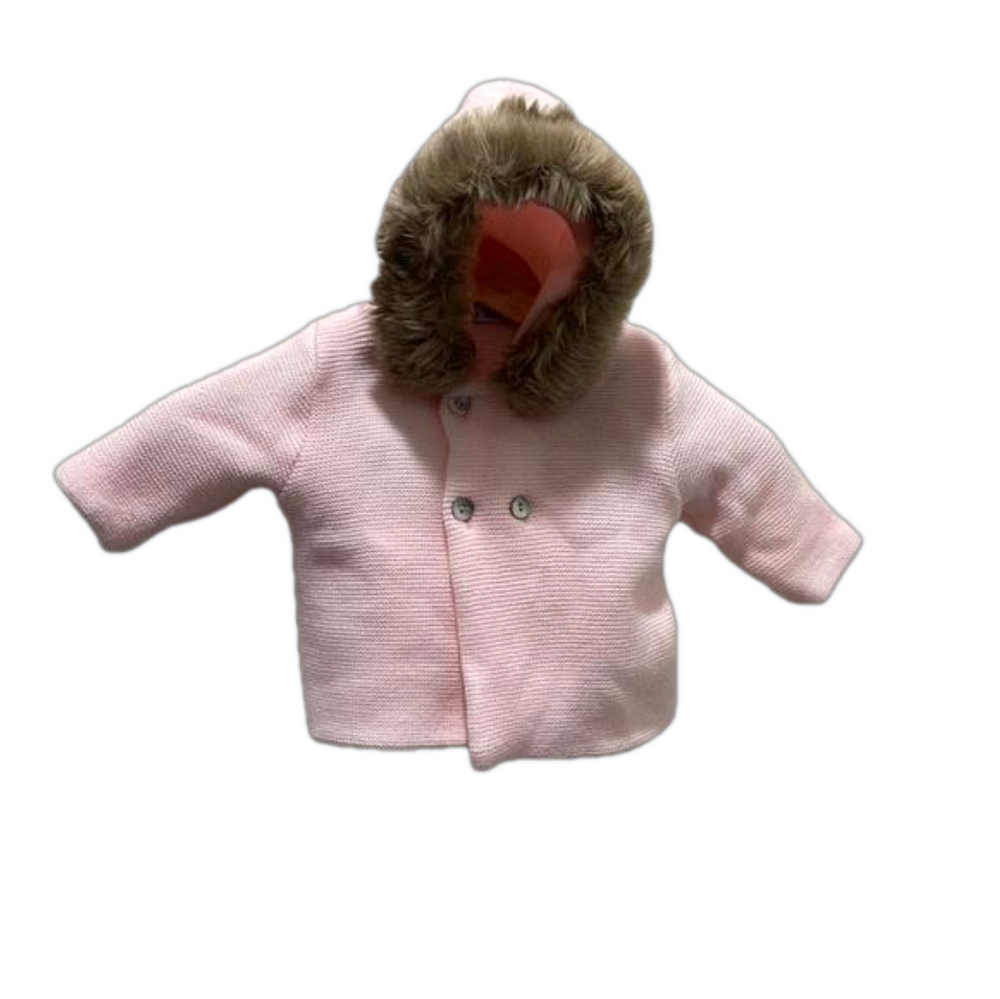 Mebi root babies pink coat size 6 months